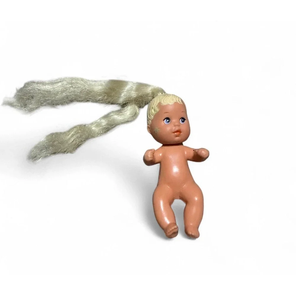 Vintage Barbie Krissy Doll Blonde Baby Doll Figure Mattel Long Hair Mini Doll